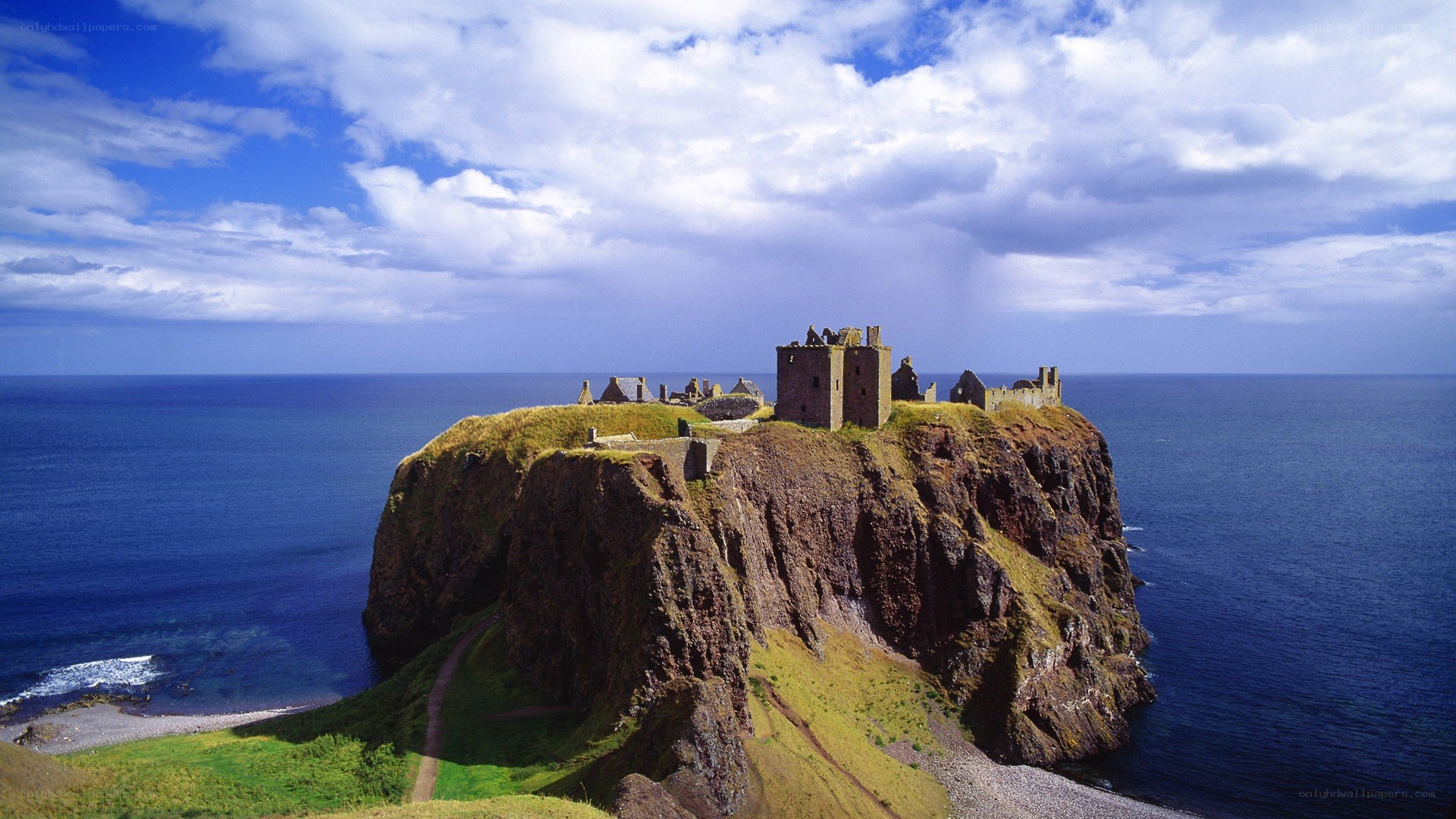 Dunottar Castle on a cliff