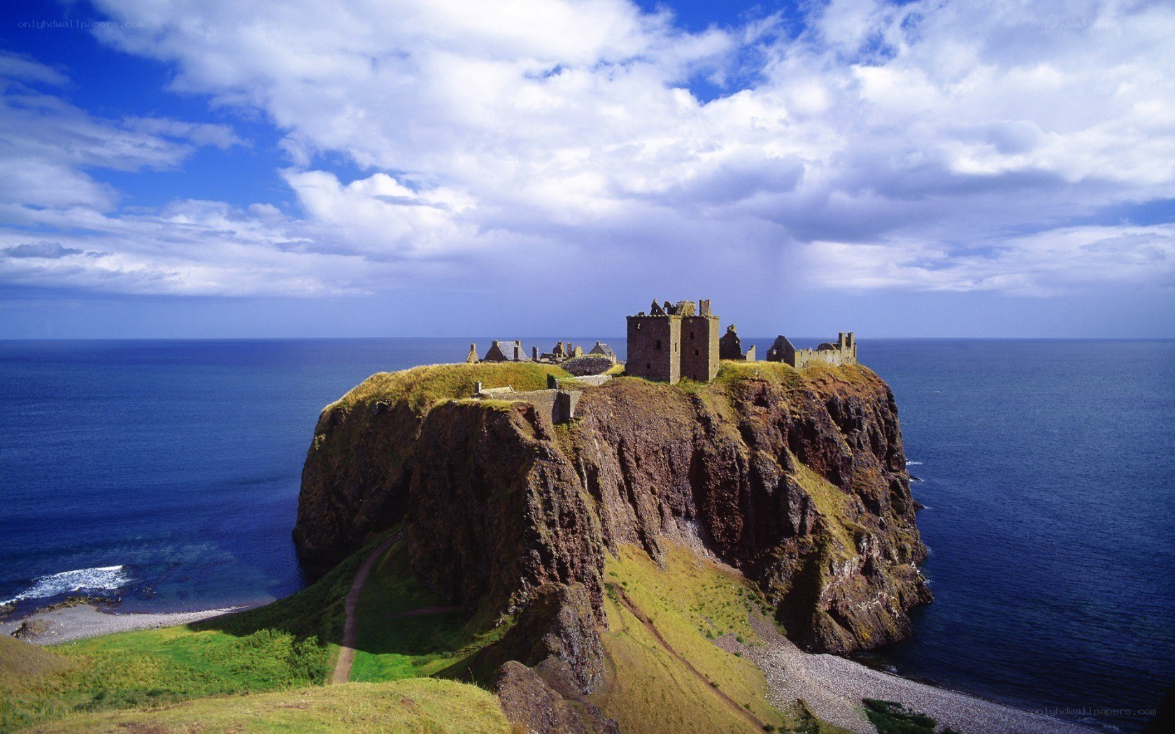 Dunottar Castle on a cliff