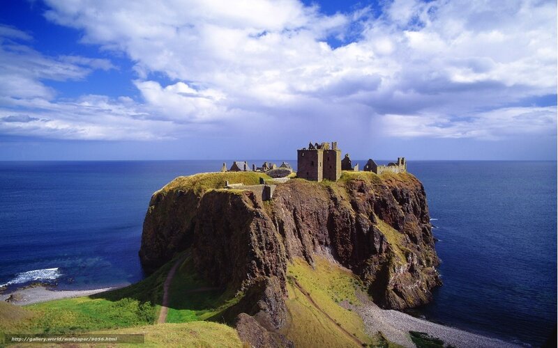 Dunottar Castle on a cliff