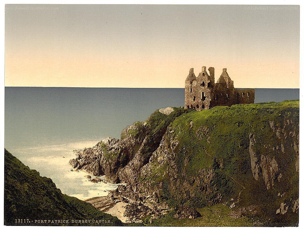 Dunskay Castle on the coast