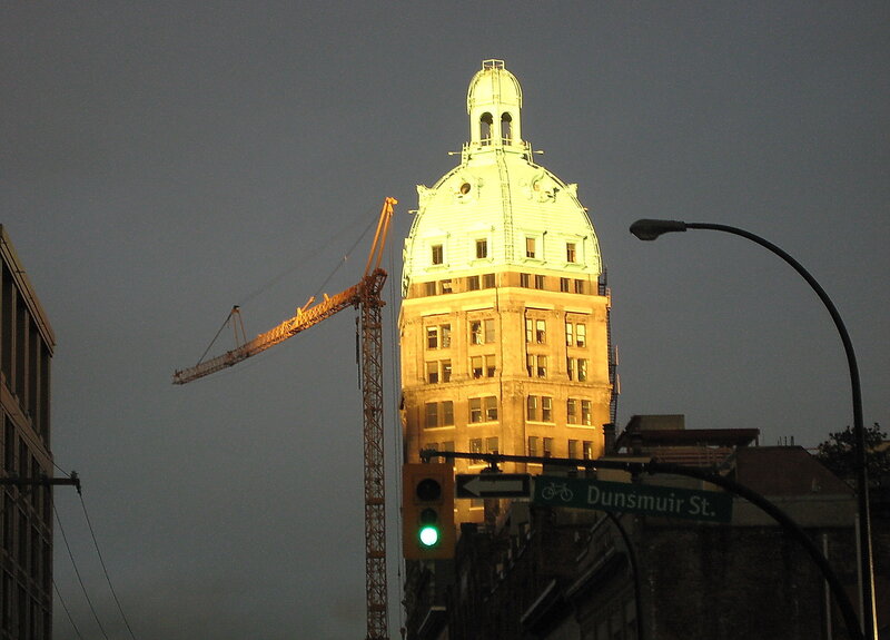 Dunsmuir Street at dusk