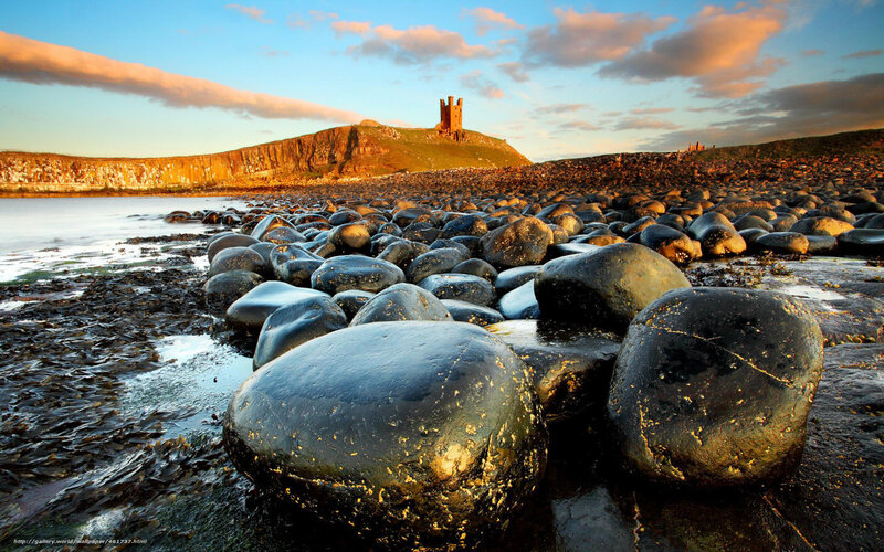 Dunstanburgh Castle — Blue, Serene, Sunset