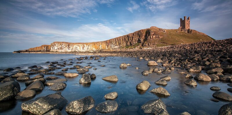 Dunstanburgh Castle — Blue, Serene
