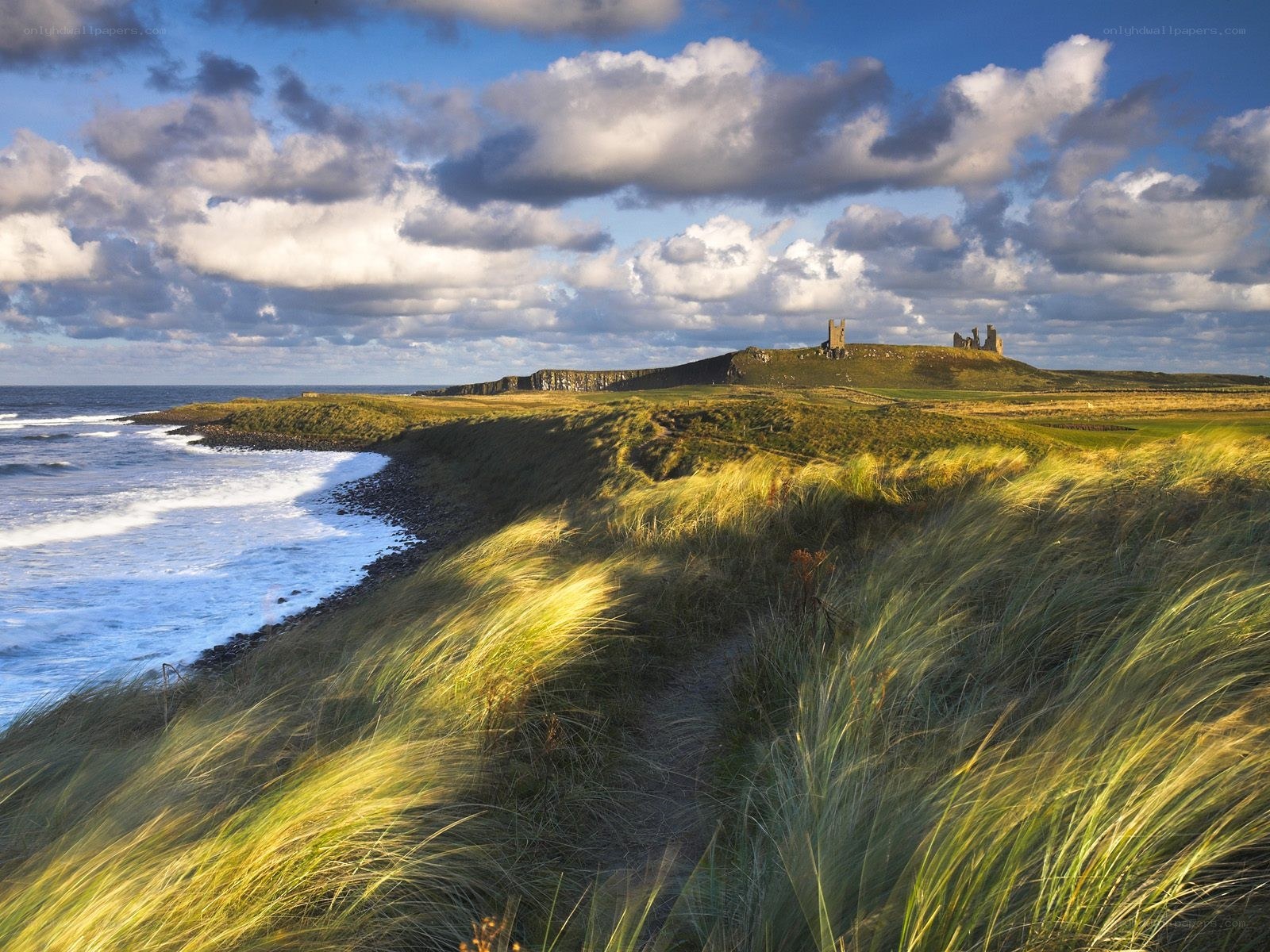 Dunstanburgh Castle by the sea