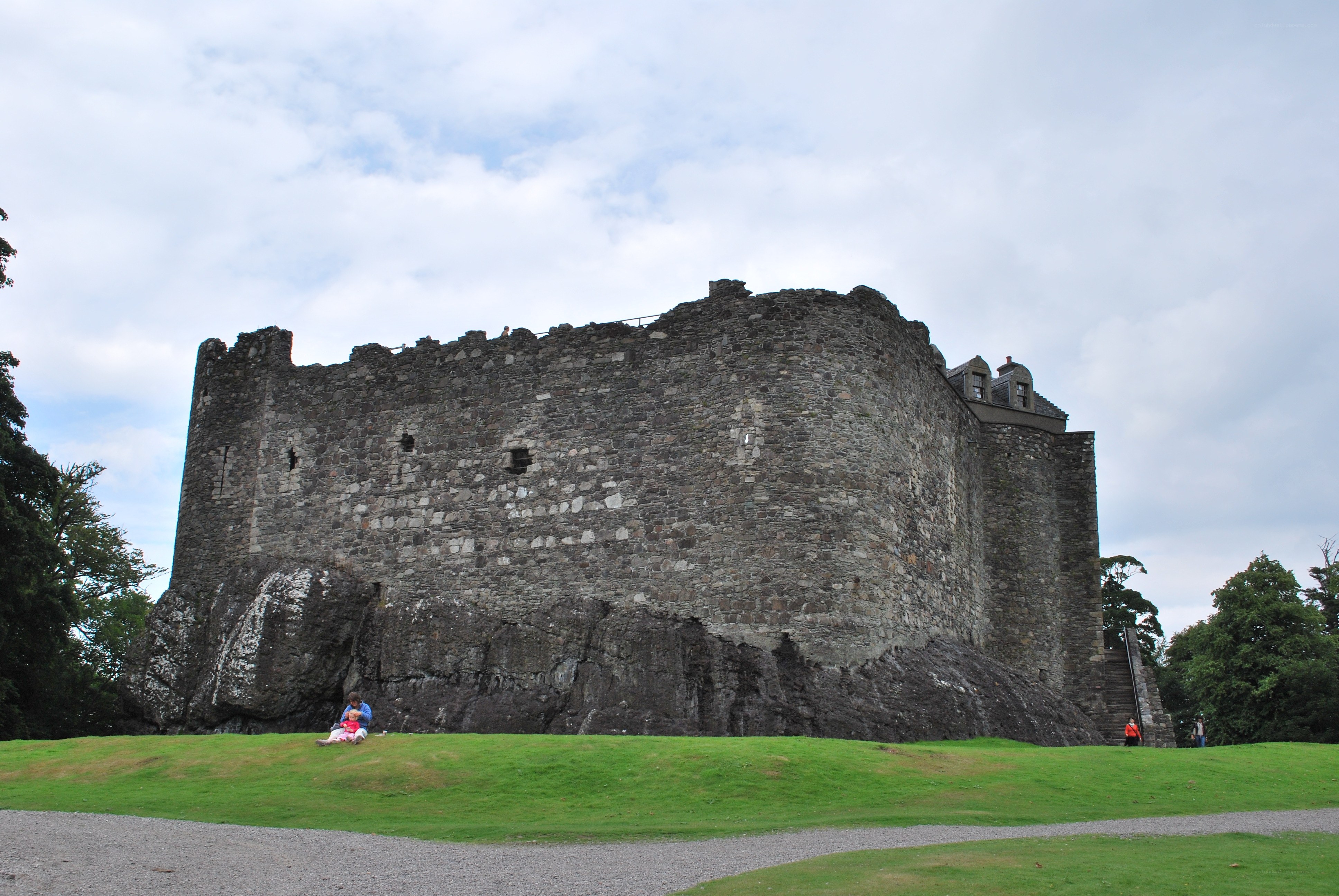 Dunvegan Castle on a cloudy day