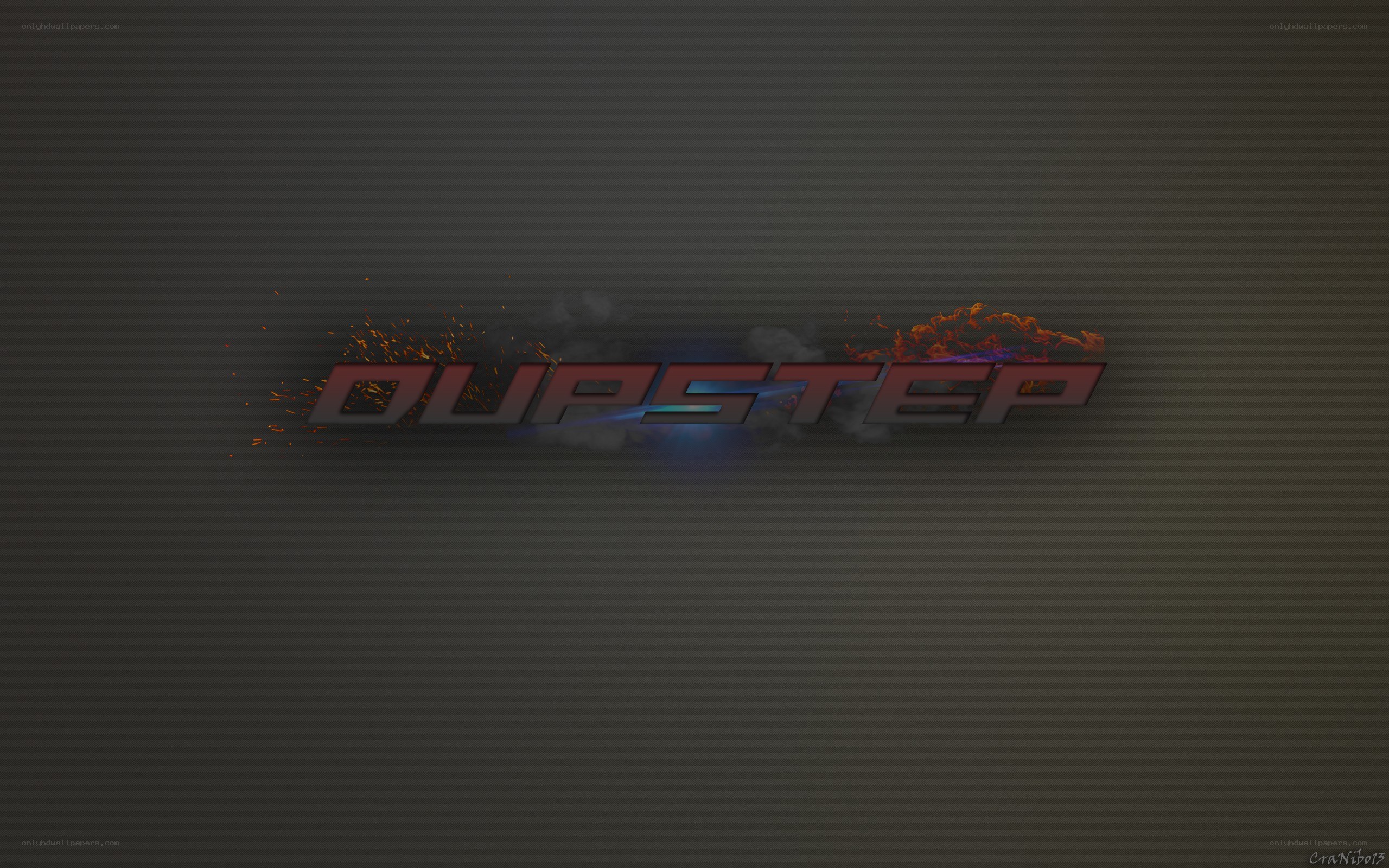 Dupstep logo with fiery effects