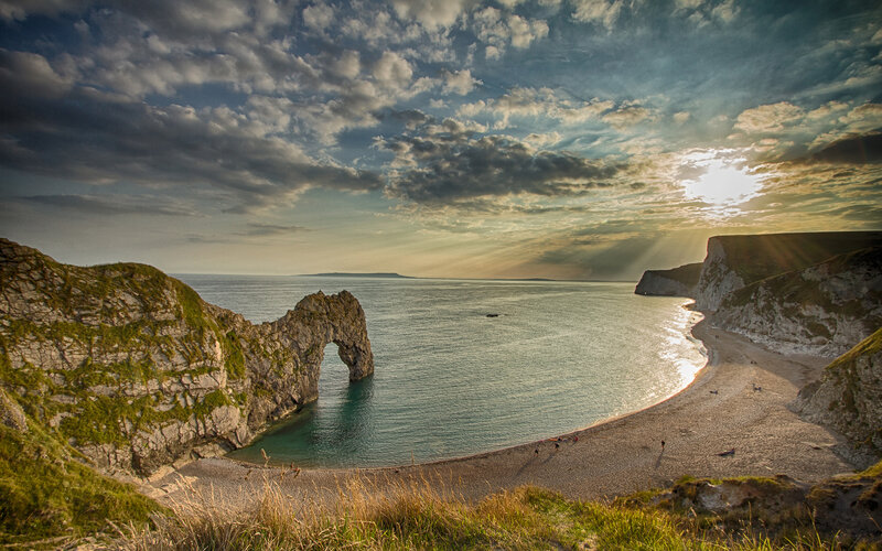 Durdle Door Arch — Blue, Dramatic