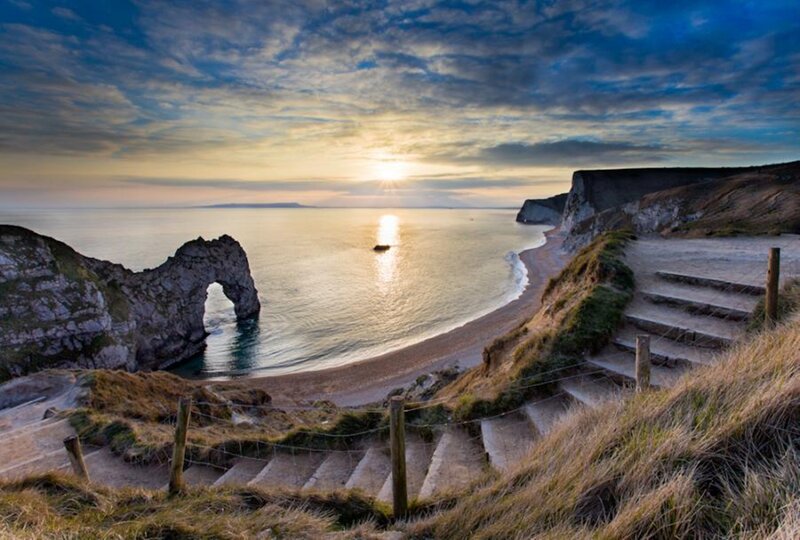 Durdle Door Arch — Blue, Serene