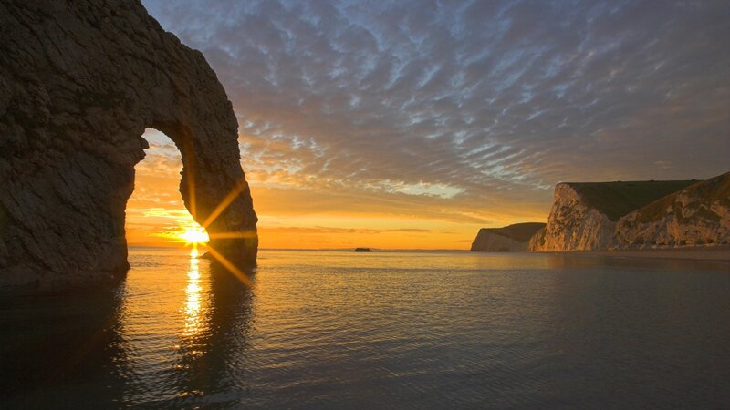 Durdle Door Arch — Orange, Serene