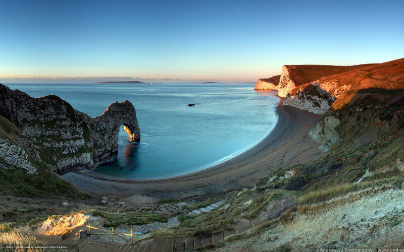Durdle Door at sunrise
