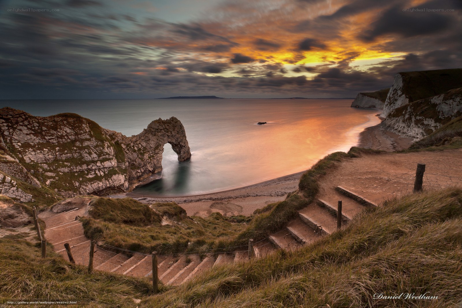 Durdle Door at sunset