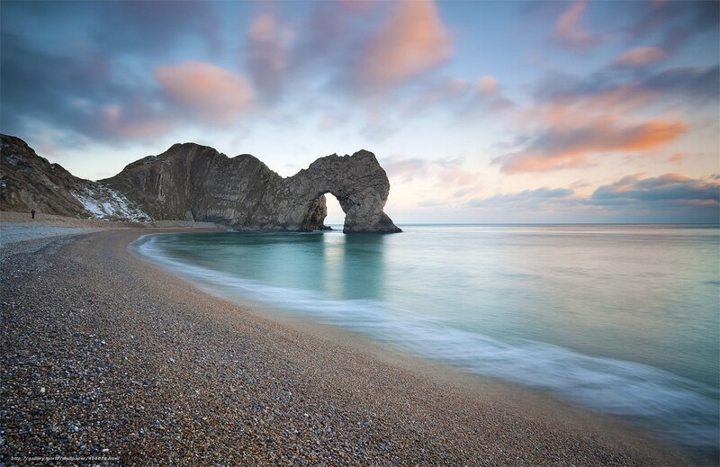 Durdle Door at sunset