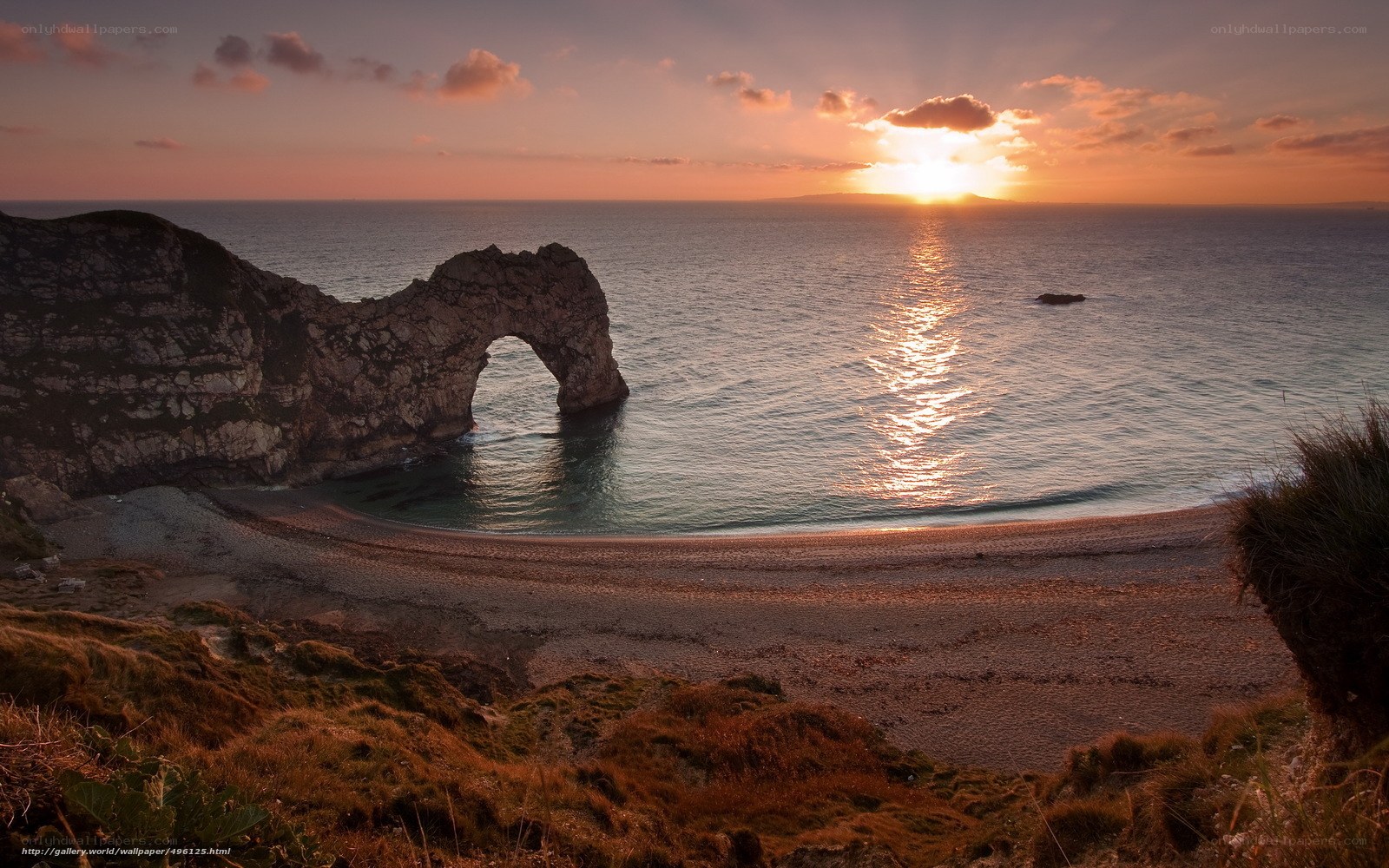 Durdle Door at sunset