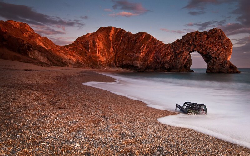 Durdle Door at sunset