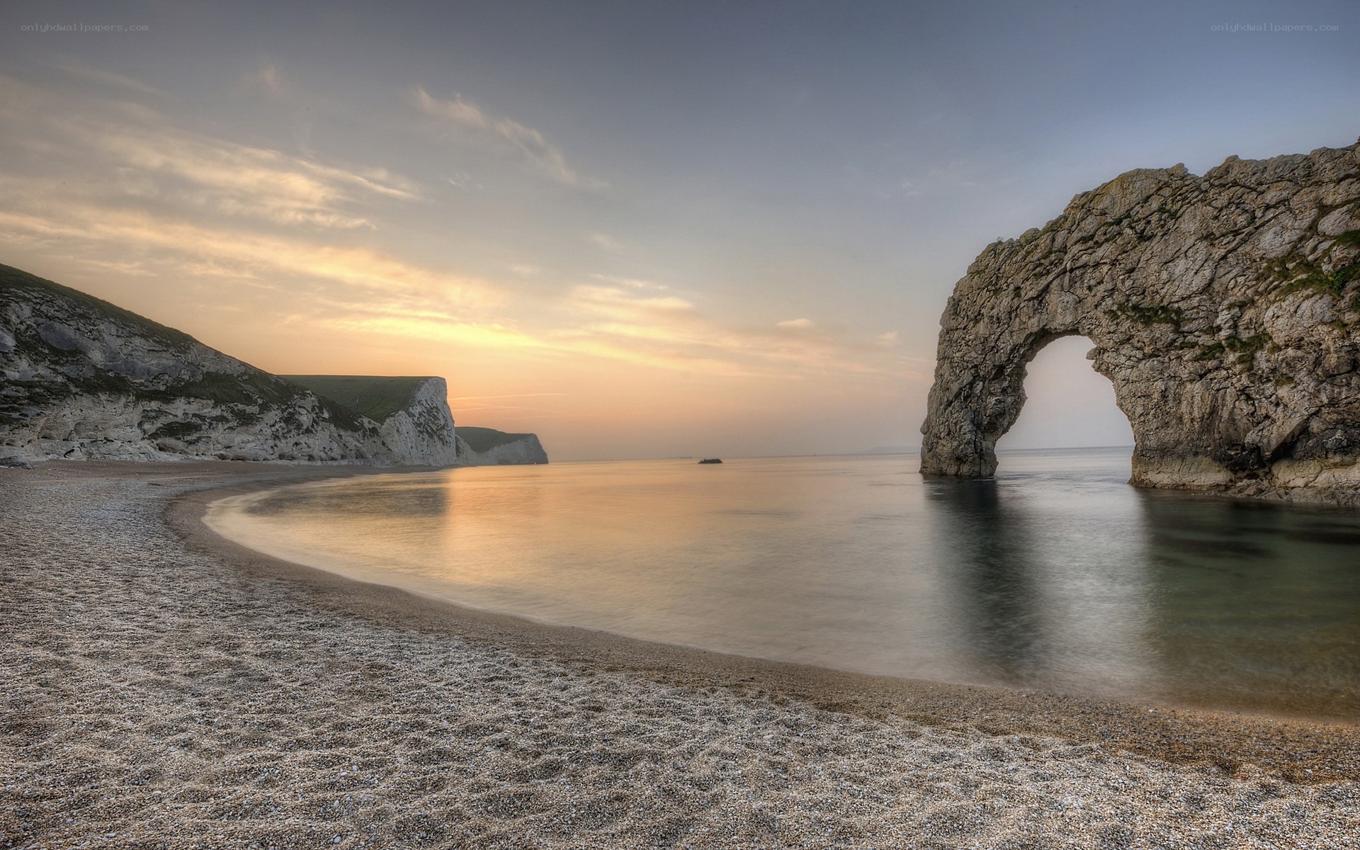 Durdle Door at sunset