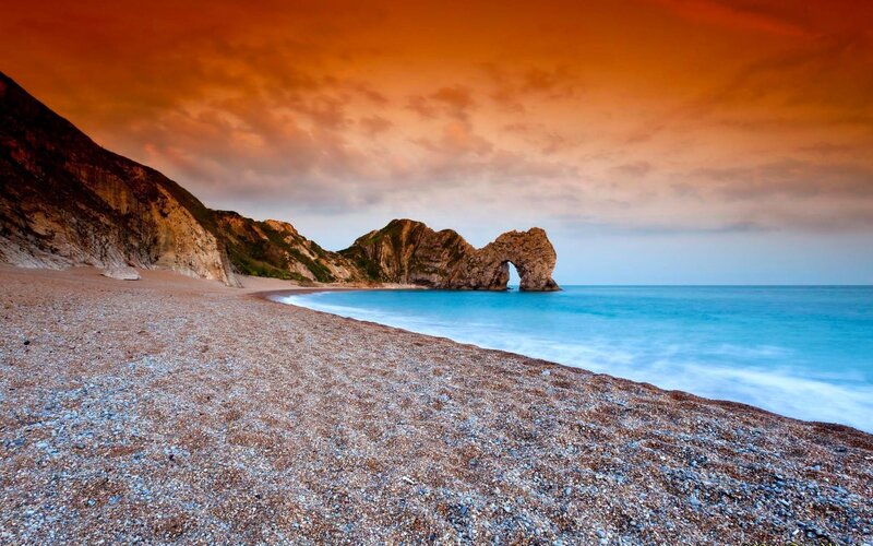 Durdle Door at sunset