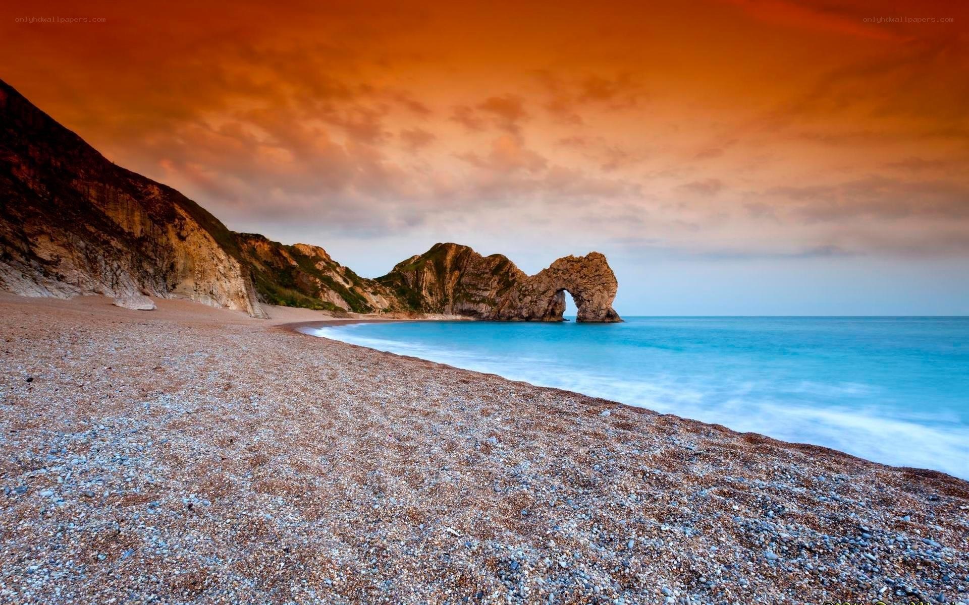 Durdle Door at sunset