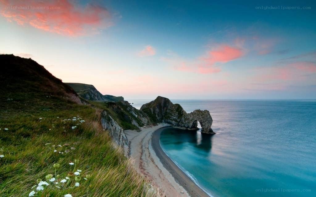 Durdle Door at sunset