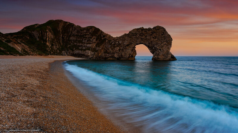 Durdle Door at sunset