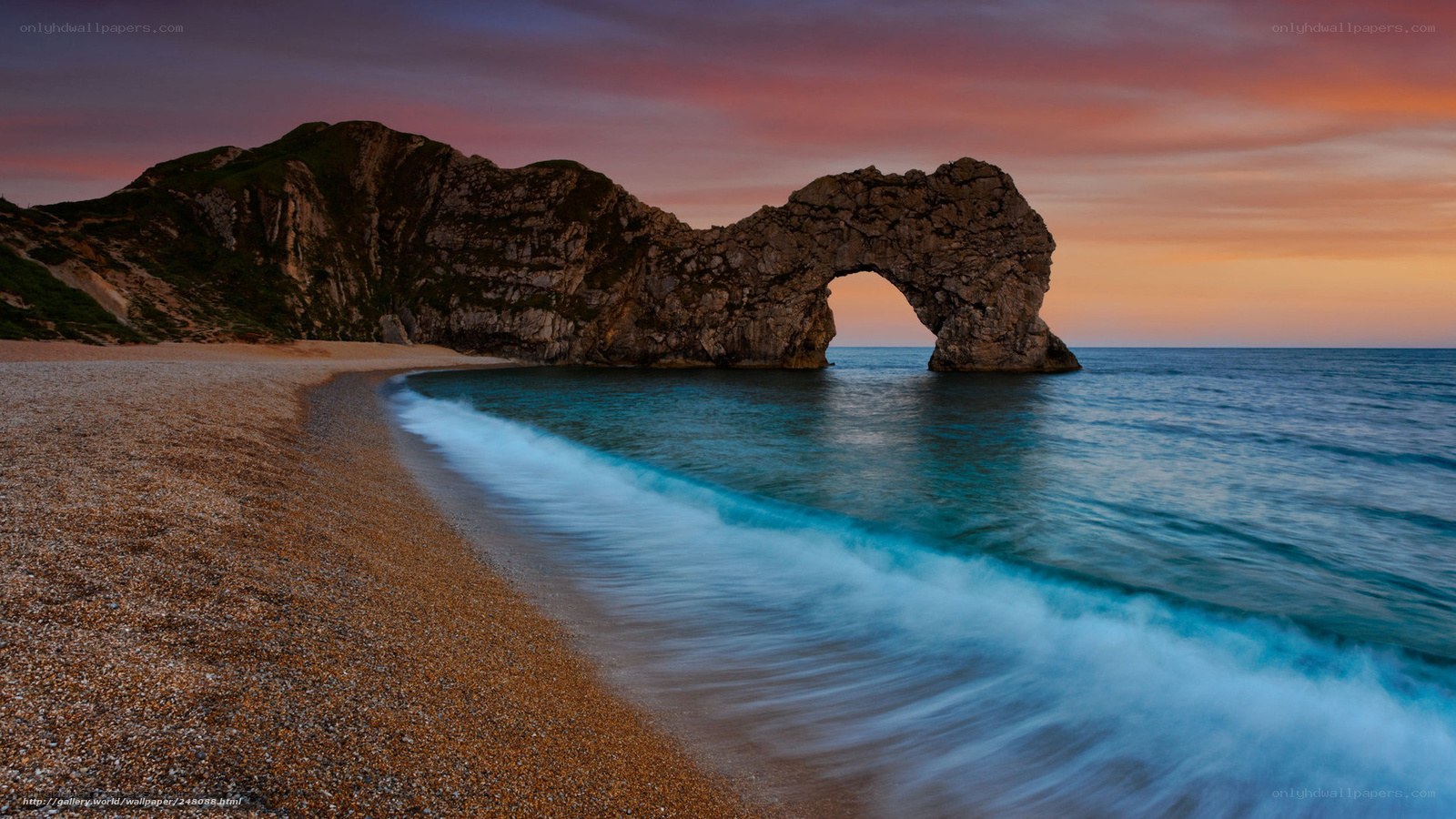 Durdle Door at sunset