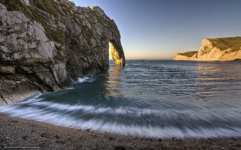 Durdle Door at sunset
