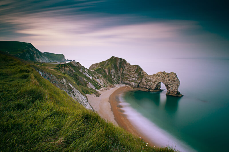 Durdle Door Rock Arch — Green, Serene