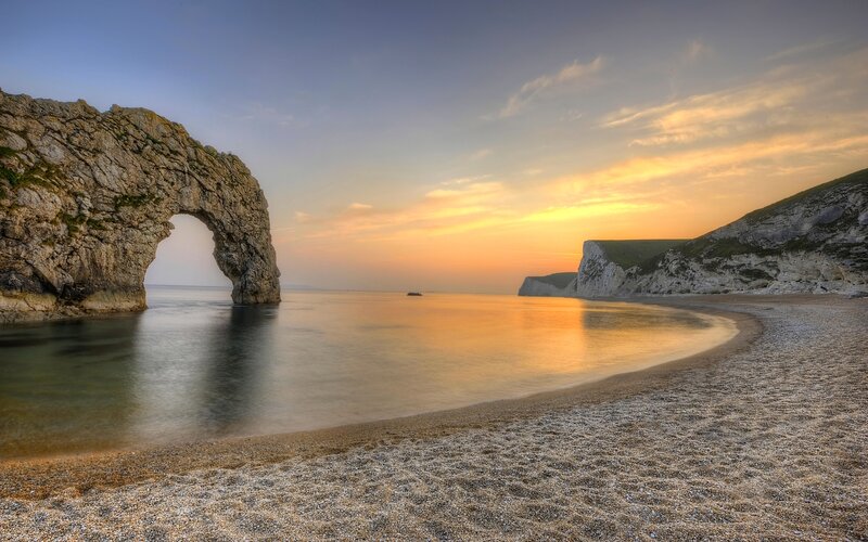 Durdle Door Rock Arch — Orange