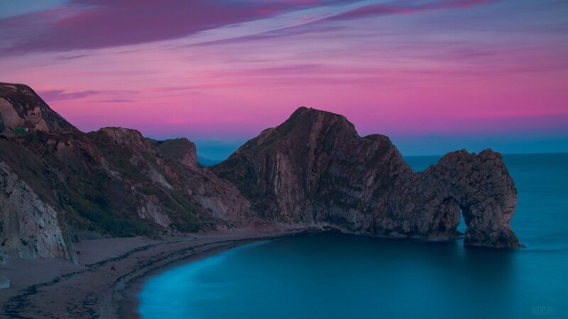 Durdle Door Rock Formation — Pink