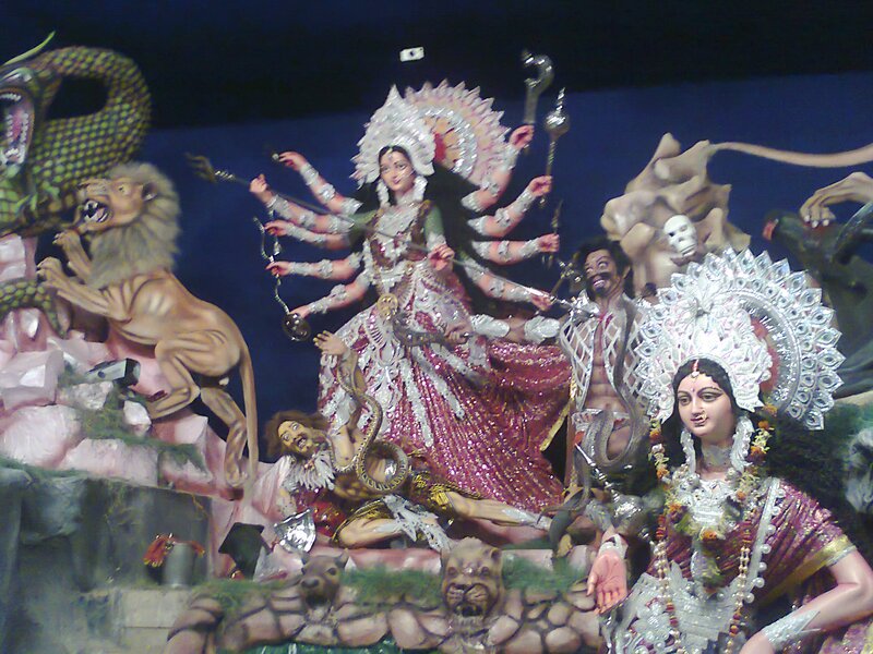 Durga Goddess Idol — White