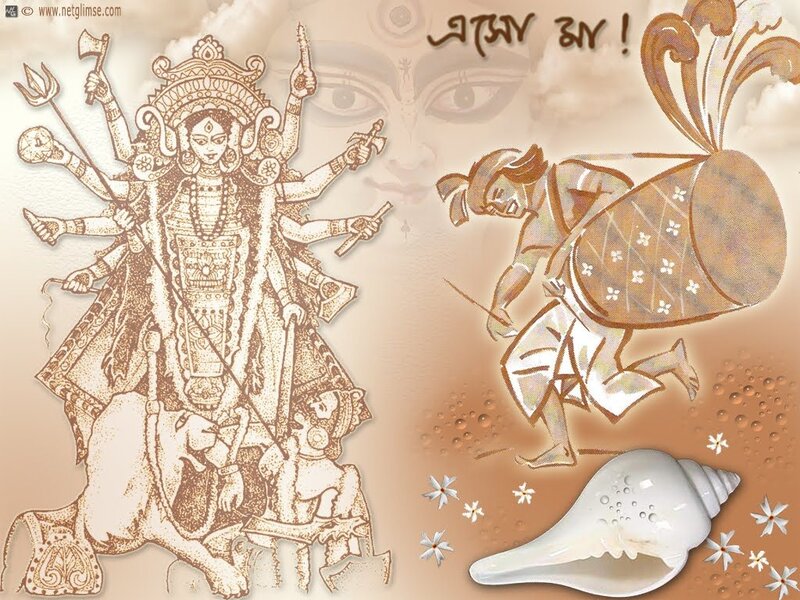 Durga with Multiple Arms