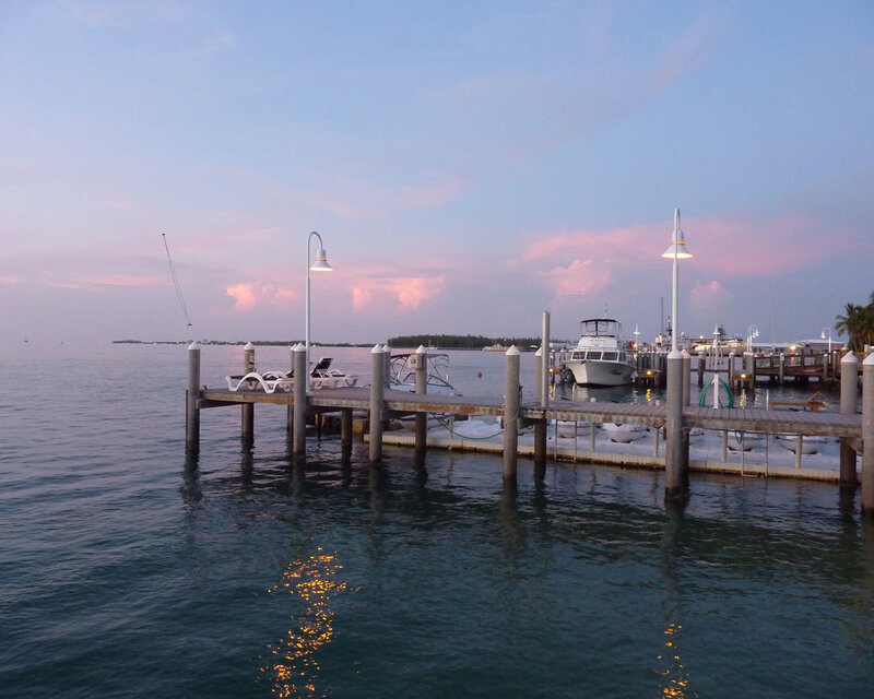 dusk at the marina