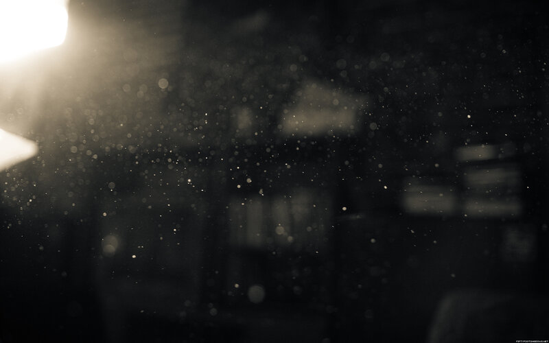 dust particles in light beam