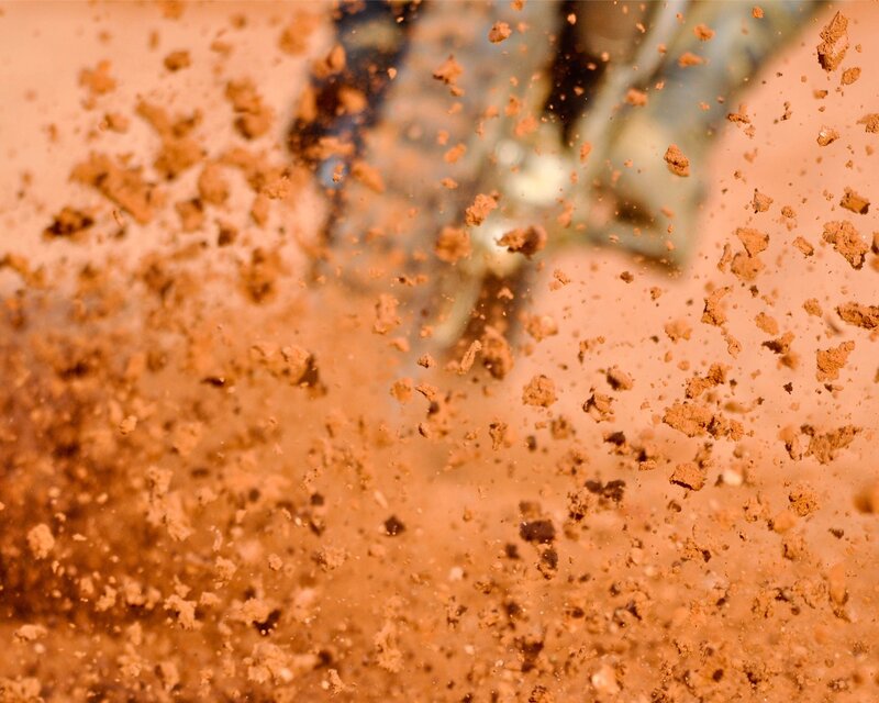 dust particles in motion