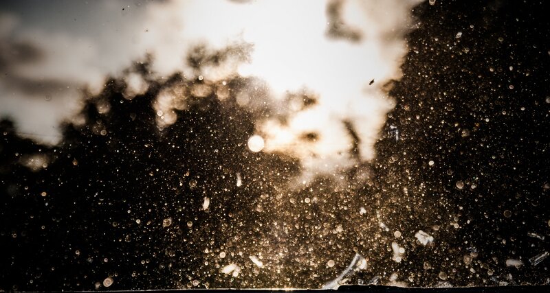 Dust Particles in Sunlight — Black