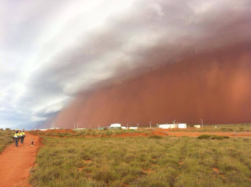 Dust Storm Approaching — Brown