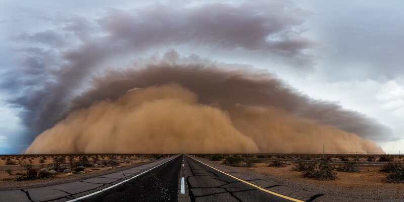 Dust Storm over Highway