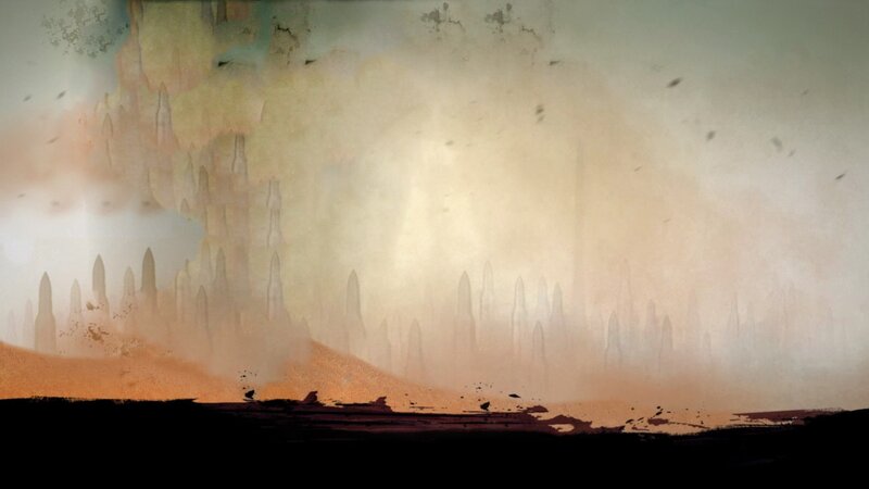 dusty alien landscape