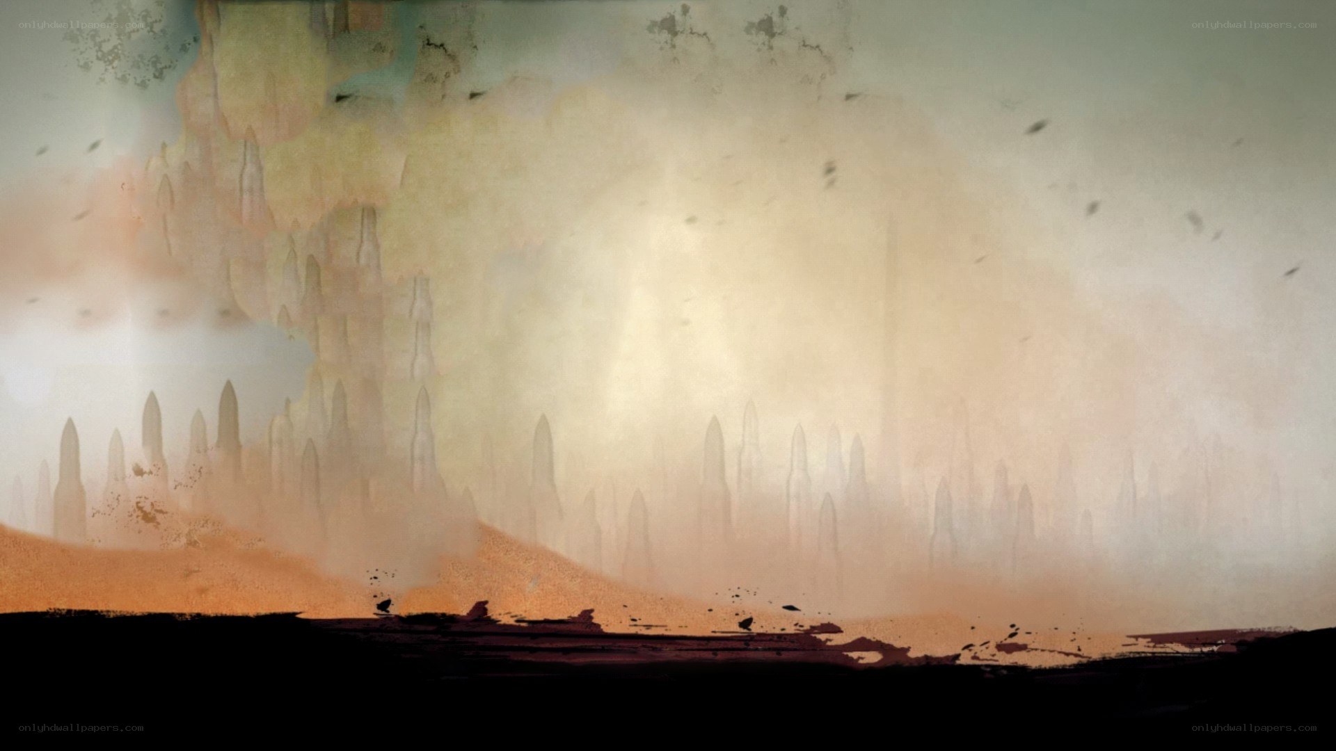 dusty alien landscape