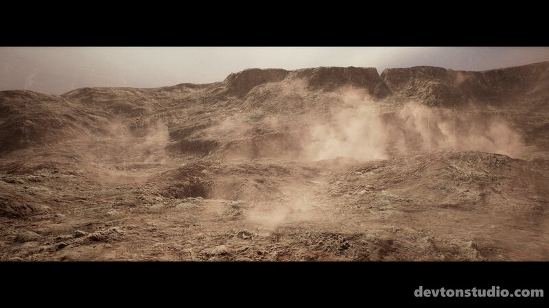 Dusty Canyon Landscape