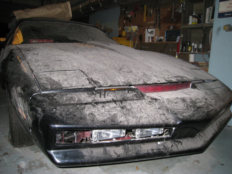 Dusty Car in Garage