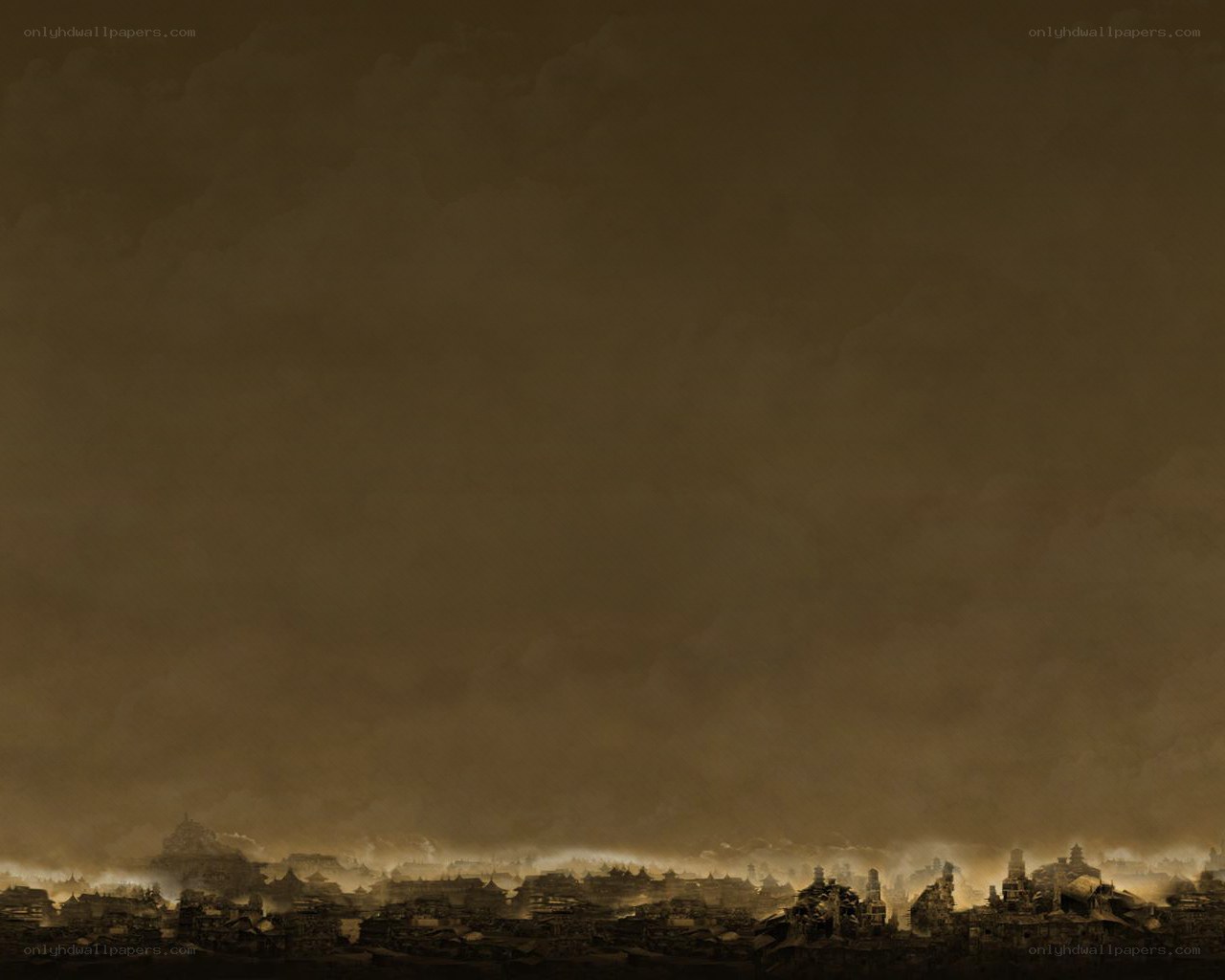 dusty city skyline