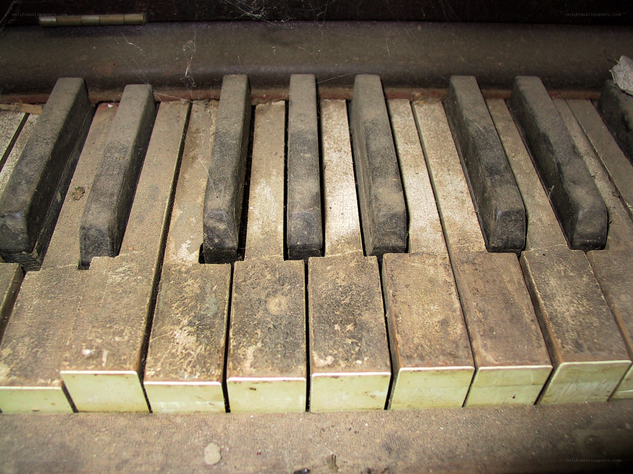 dusty piano keys
