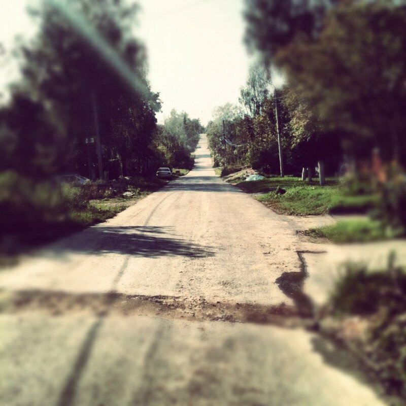 dusty road in a rural area