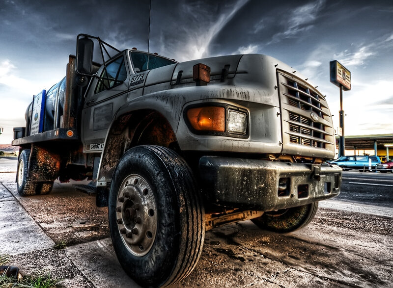 Dusty Water Truck