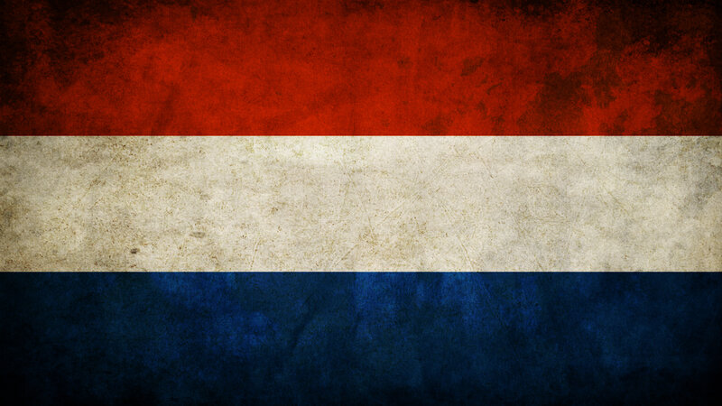 Dutch flag with distressed texture