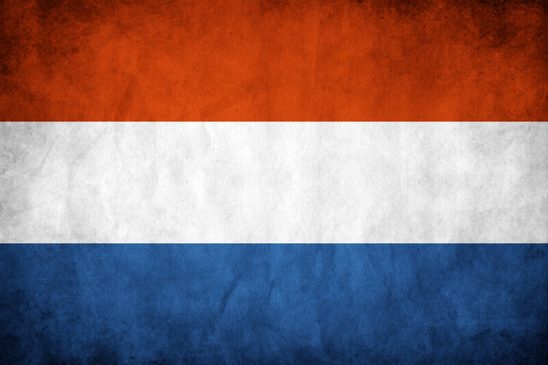 Dutch flag with grunge texture