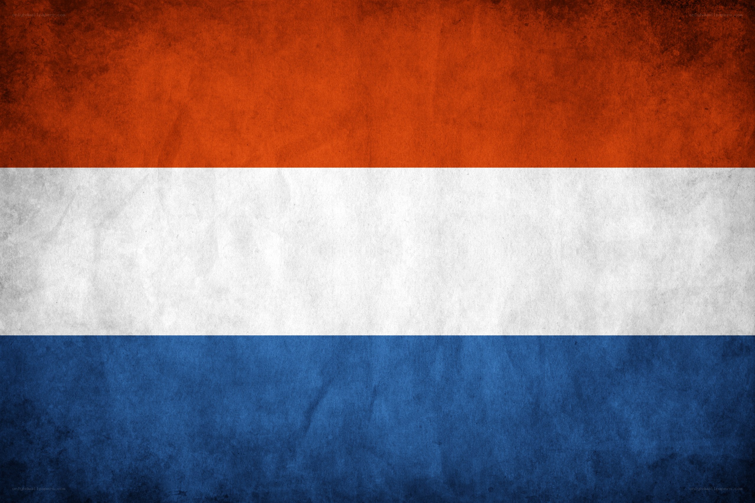 Dutch flag with grunge texture