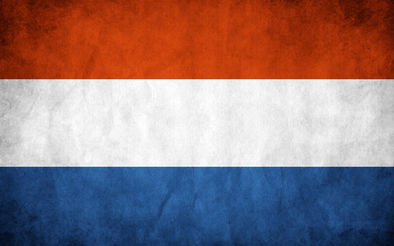Dutch flag with grunge texture