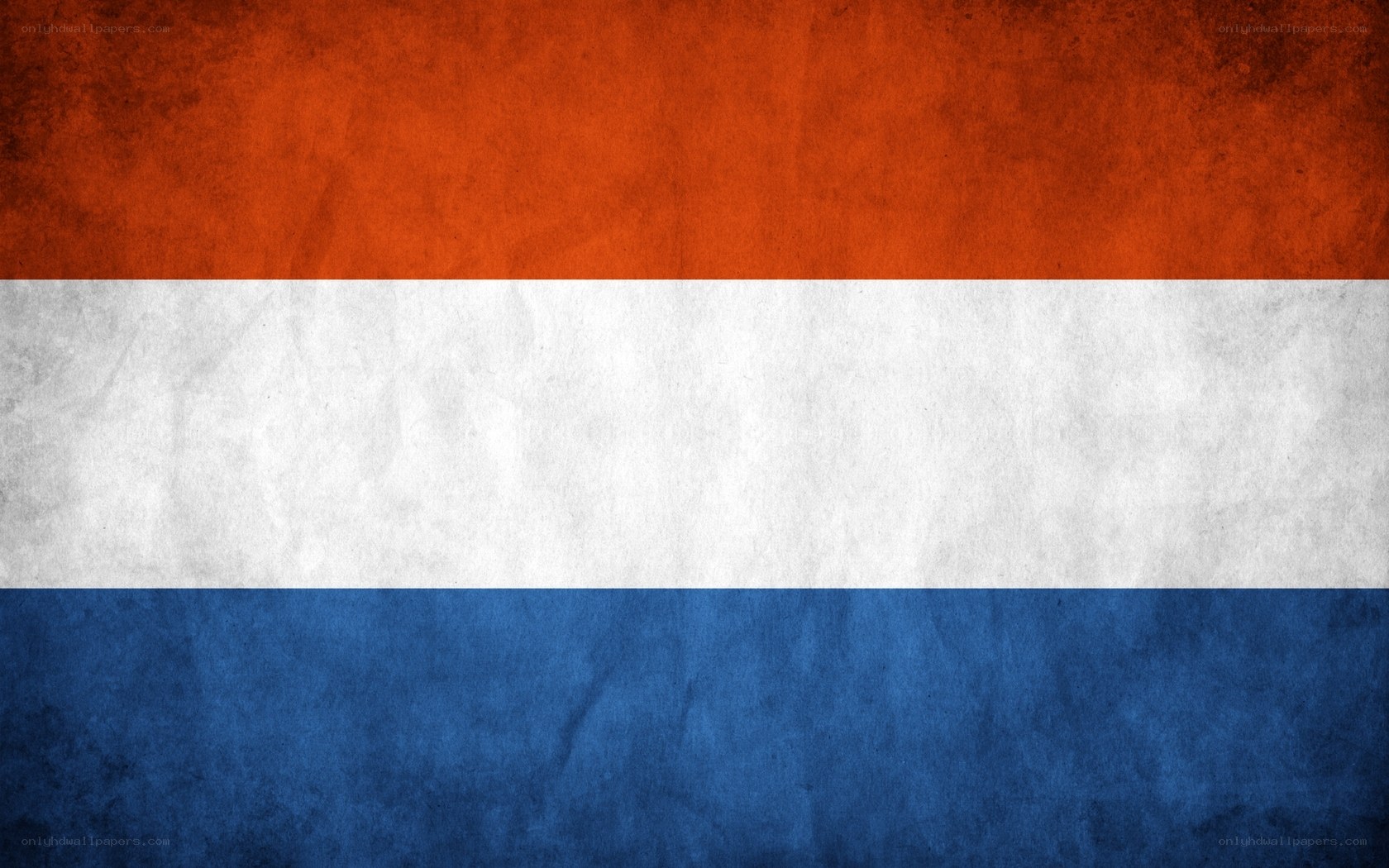 Dutch flag with grunge texture