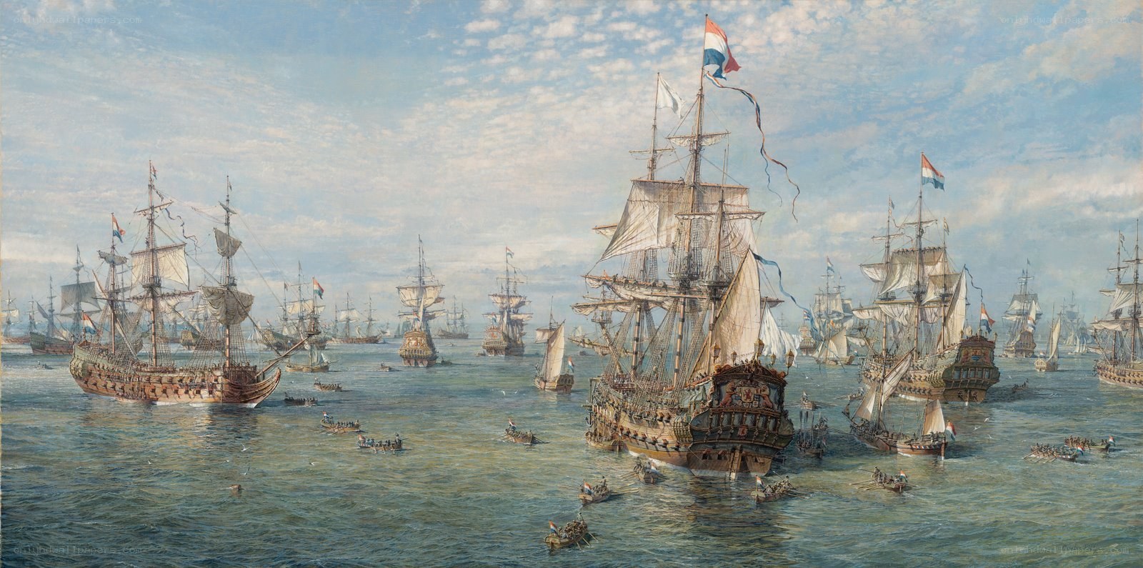 Dutch fleet at sea